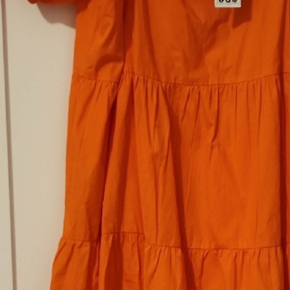 Boohoo Vibrant Orange Midi Dress